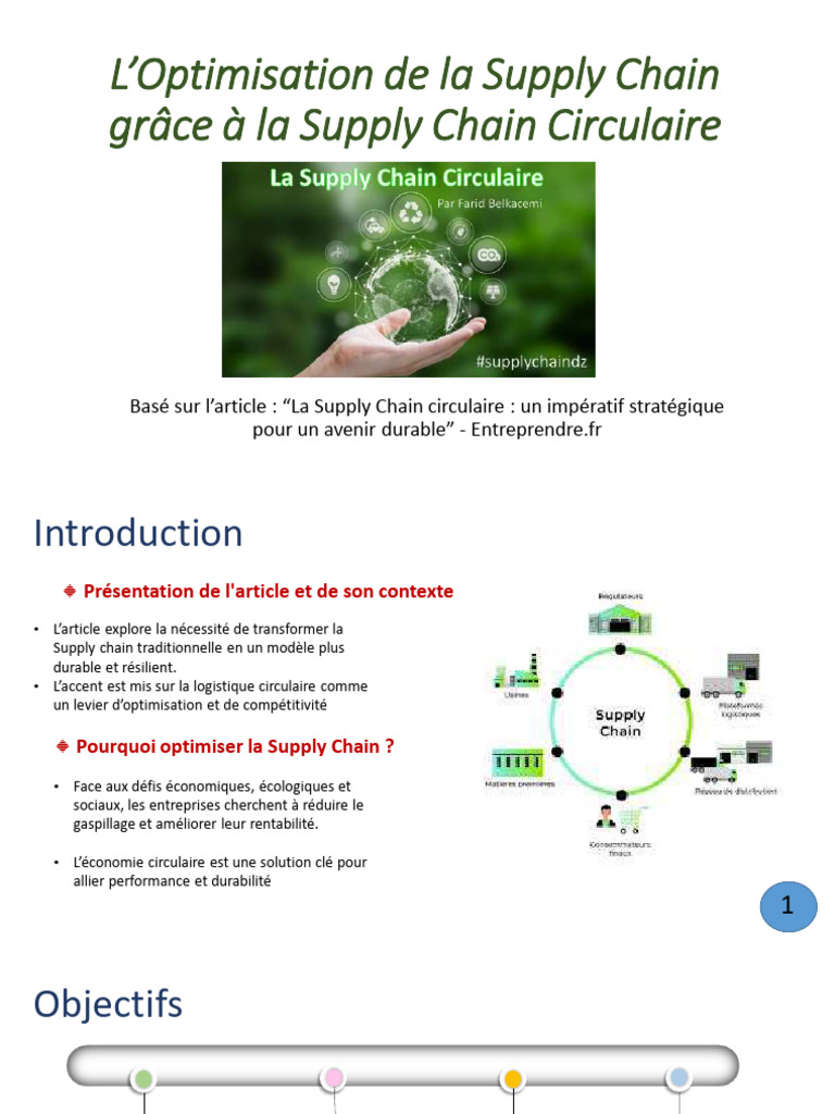 Optimisation de la Supply Chain Circulaire | PDF | Recyclage | Gestion ...