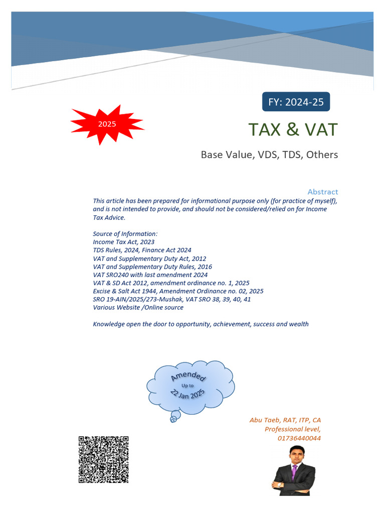 Tax and VAT Rates 2024-25 Overview | PDF | Value Added Tax | Taxes