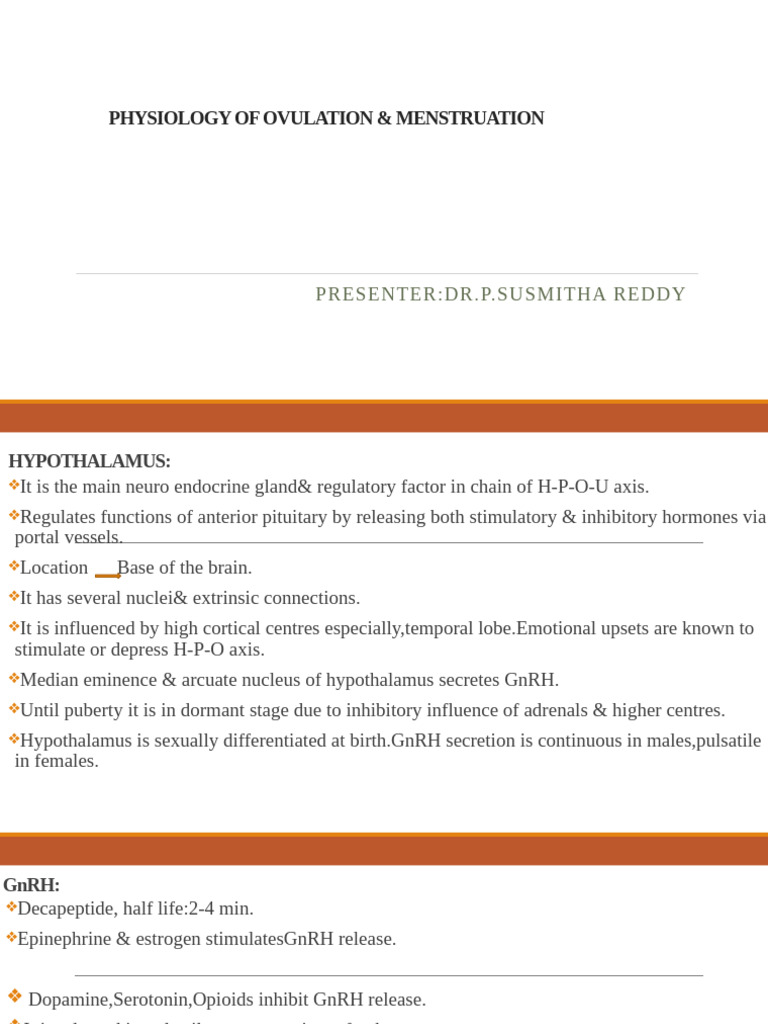 Physiology of Ovulation & Menstruation 3 | PDF | Luteinizing Hormone ...