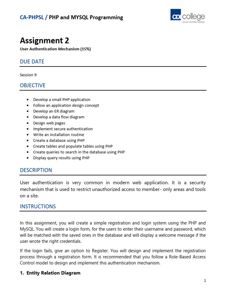 PHP MySQL User Authentication Project | PDF | Class (Computer ...
