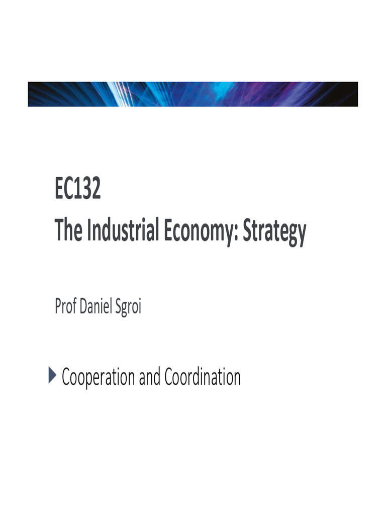 Cooperation vs. Coordination in Economics | PDF | Economies | Economics