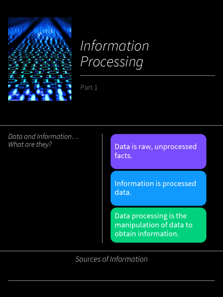 Understanding Data and Information Processing | PDF | Data | Computer ...