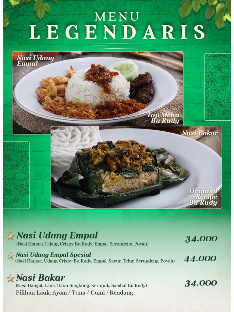 Menu Bu Rudy Rki 19 | PDF