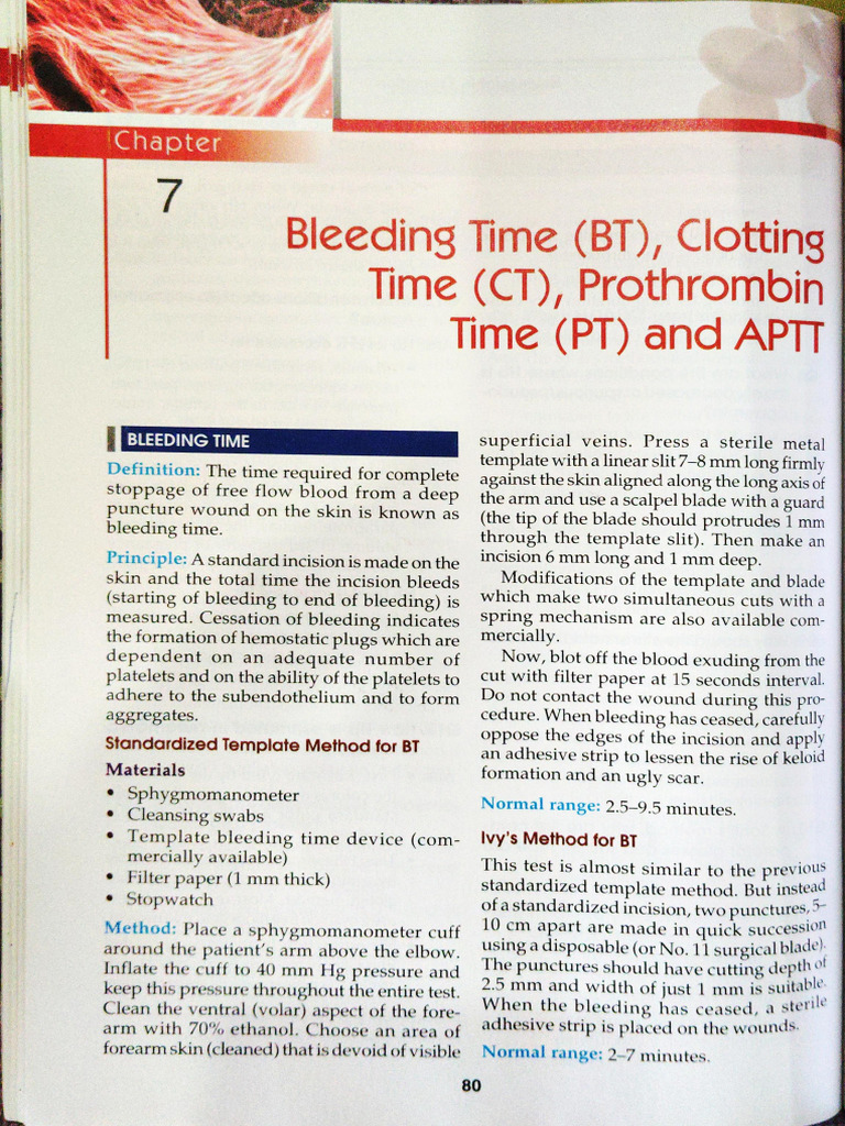 Bleeding and Clotting Time Tests Explained | PDF | Bleeding | Vertebrates