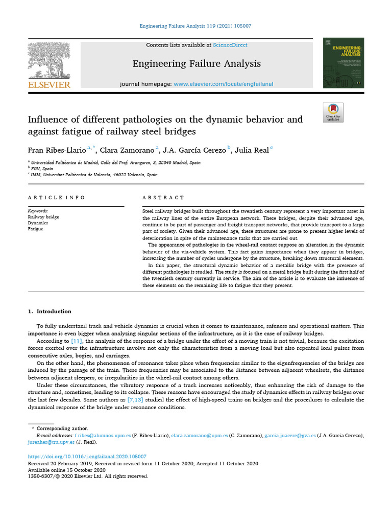 Dynamic Behavior of Railway Bridges | PDF | Fatigue (Material) | Bridge