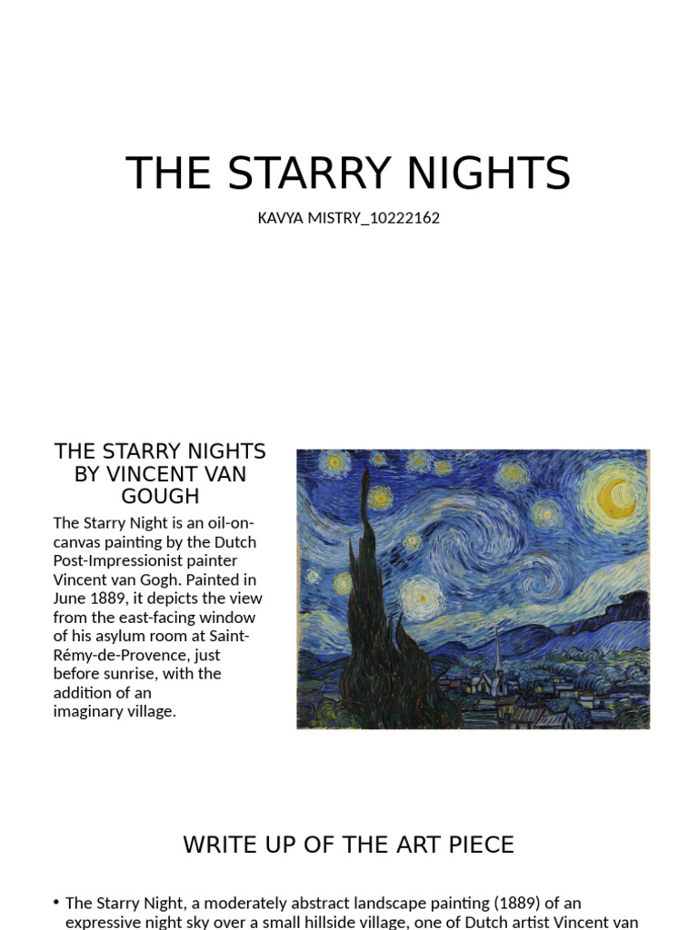 The Starry Nights Pdf