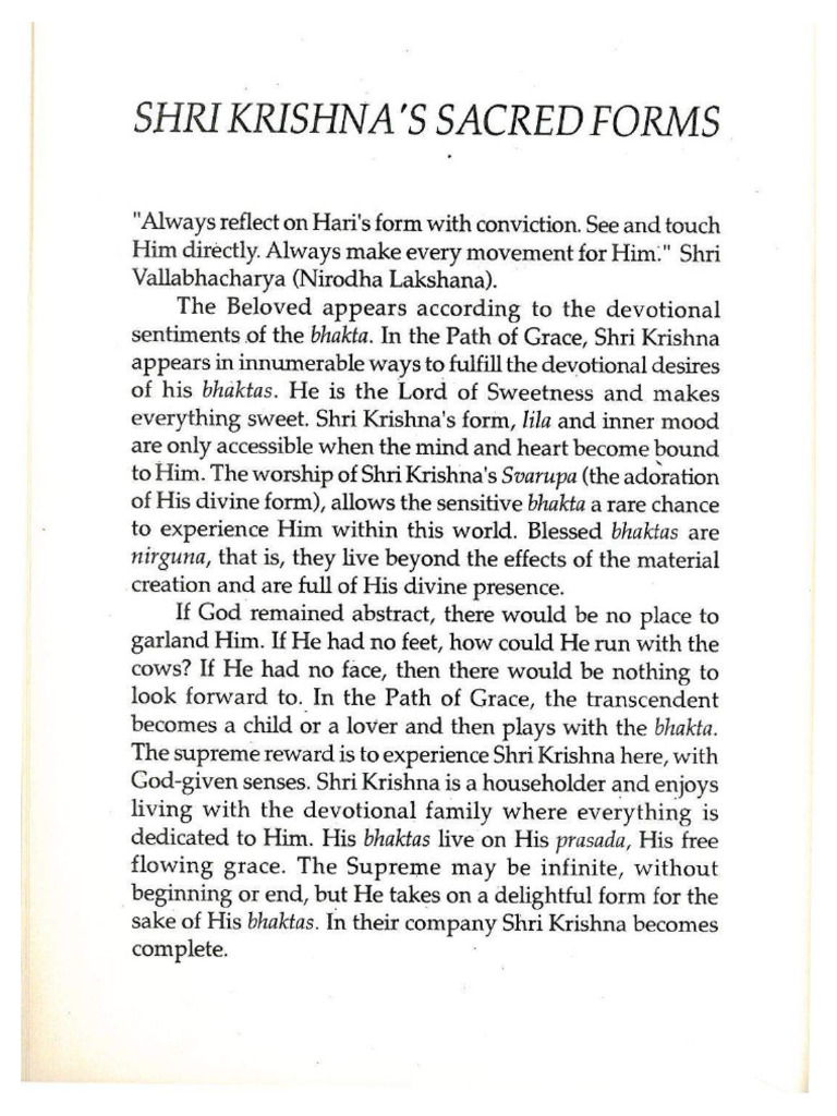 Shri Krishnas Scared Forms | PDF