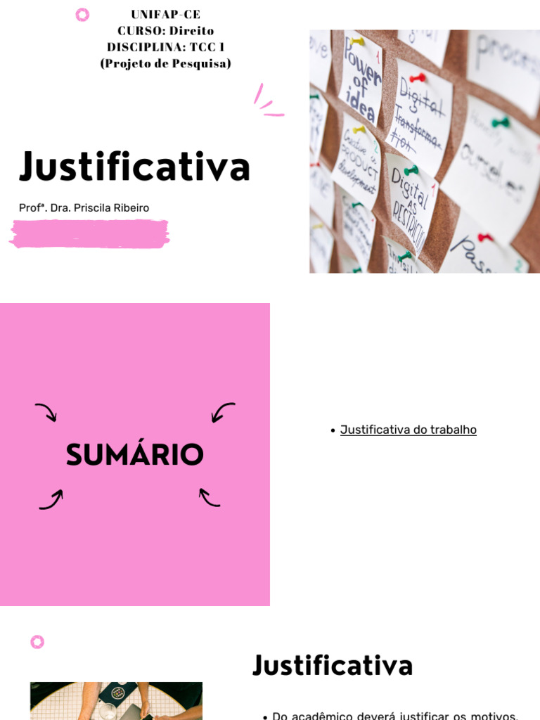 Justificativa para TCC em Direito | PDF