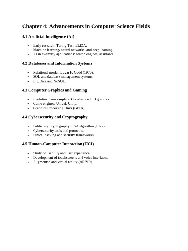 4.Advancements in Computer Science Fields | PDF
