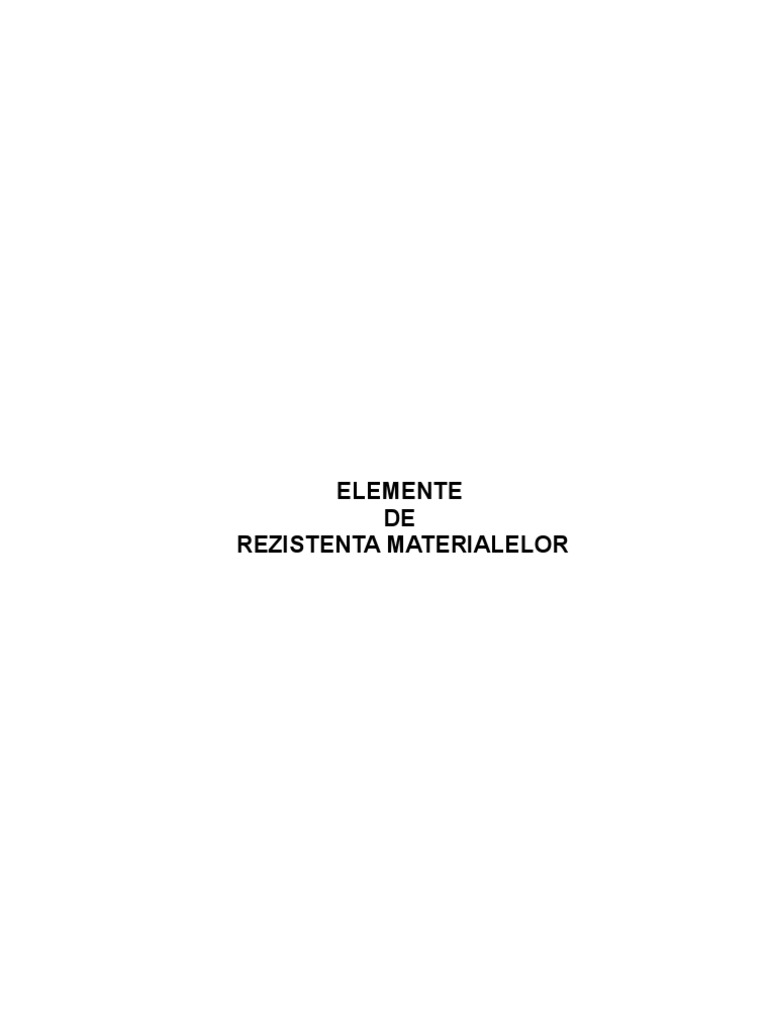 Rezistenta Materialelor | PDF