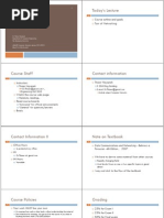 Today's Lecture Y: Course Outline and Goals. Course Outline and Goals. Tour of Networking