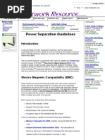 Power Separation Guidelines, Distance Between Power and Data