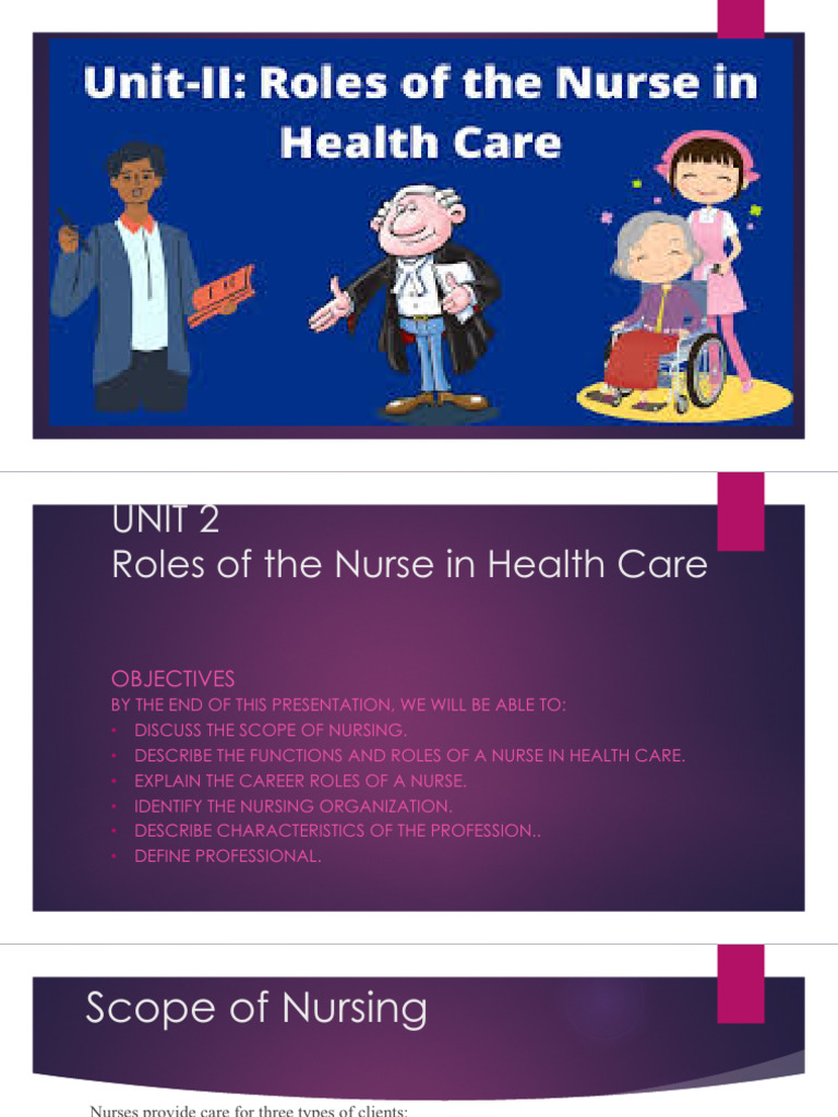 Nursing Roles and Ethics Overview | PDF | Nursing | Profession