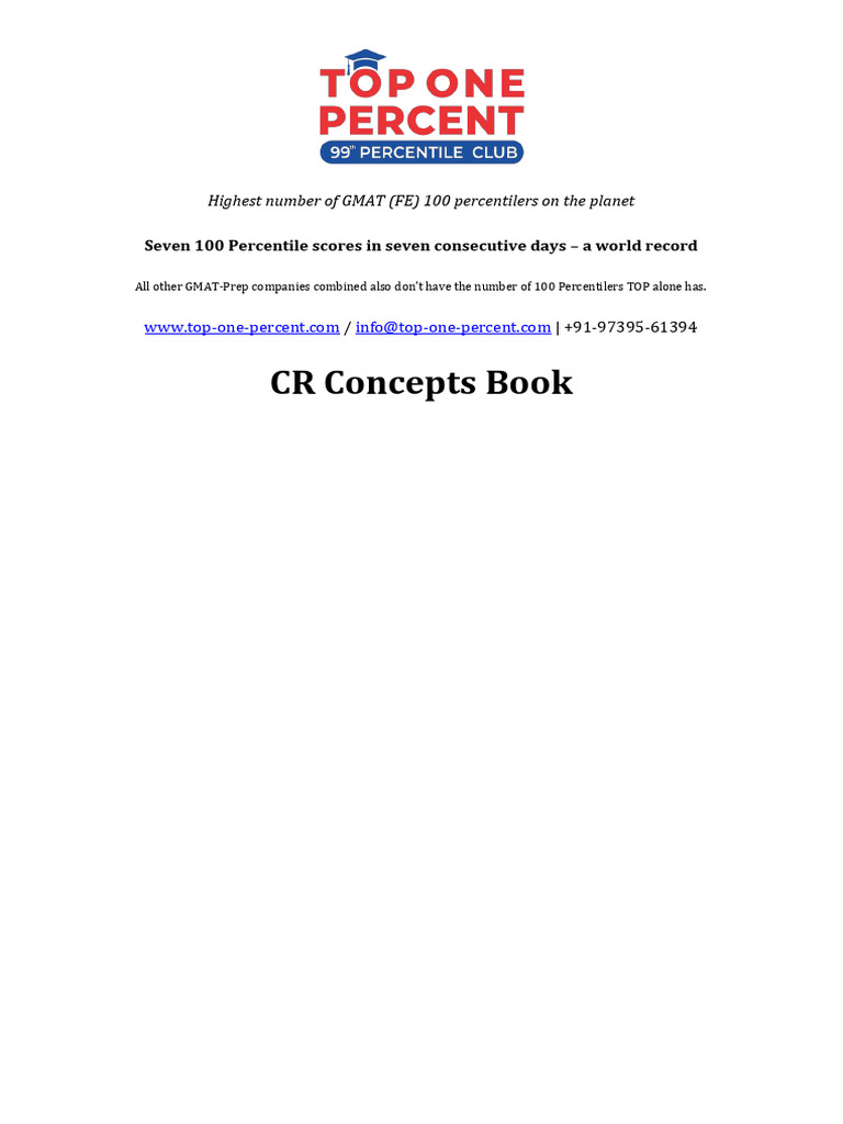 Mastering GMAT Critical Reasoning | PDF | Argument | Graduate ...