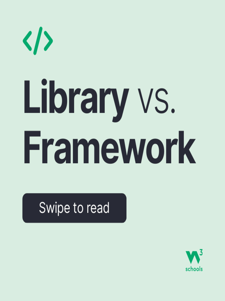 Library vs Framework Explained | PDF
