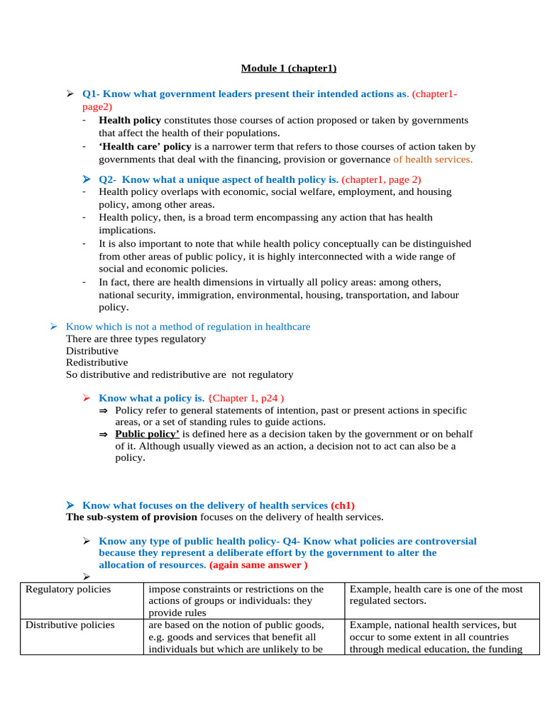 Overview of Health Policy Frameworks | PDF | Electronic Health Record ...