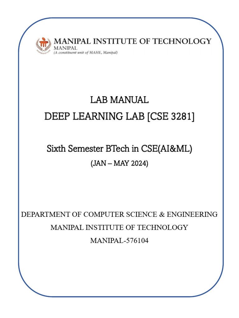 Deep Learning Lab Manual - Week 1-10 | PDF | Regression Analysis ...