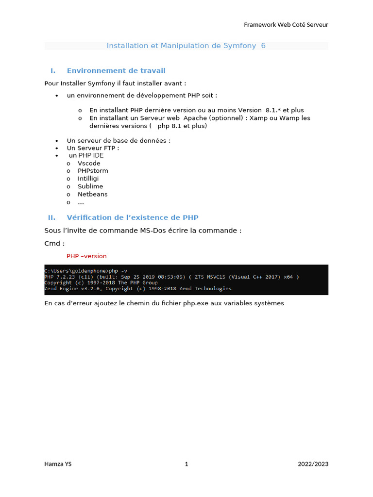 Installer Symfony 6 : Guide Complet | PDF | PHP | Bibliothèque logicielle