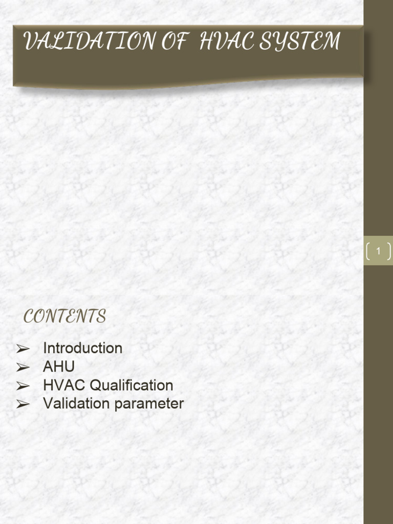 HVAC Validation in Pharmaceutical Industry | PDF | Verification And ...