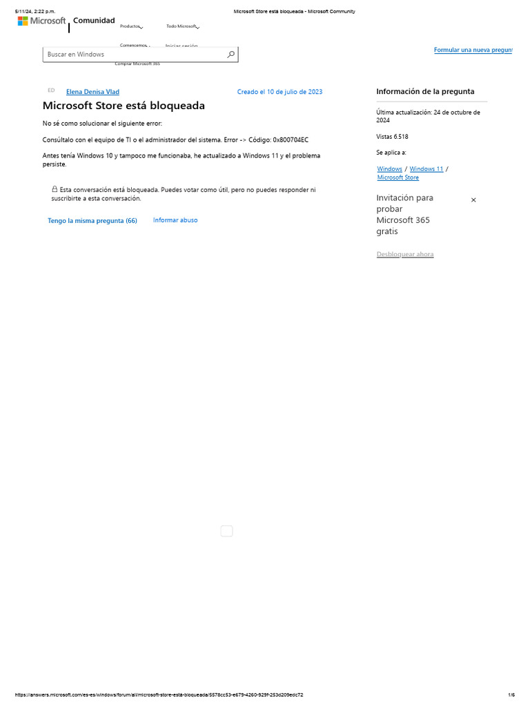 Solución al error de Microsoft Store | PDF | Microsoft | Microsoft Windows