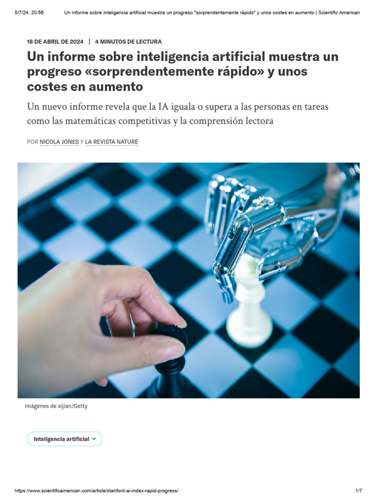 Progreso y costos de la IA en 2024 | PDF | Inteligencia artificial ...