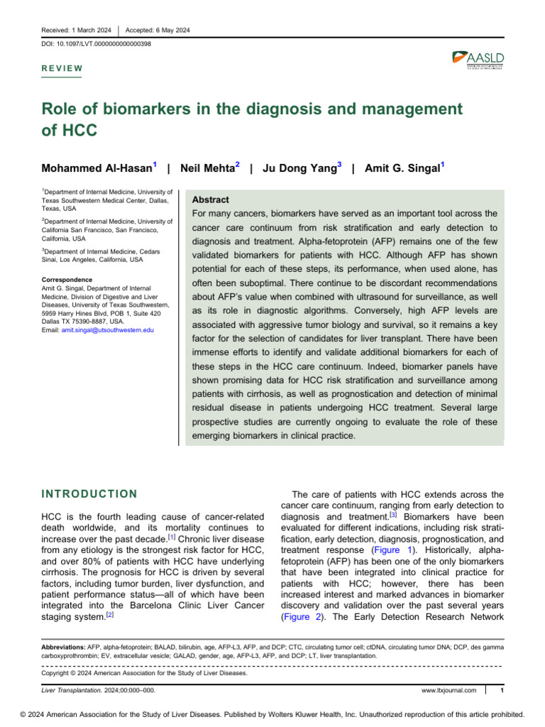 Role of Biomarkers in The Diagnosis and Management.379 | PDF ...