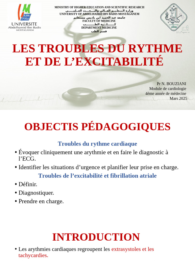Les Troubles Du Rythme Et de l'Excitabilité | PDF ...