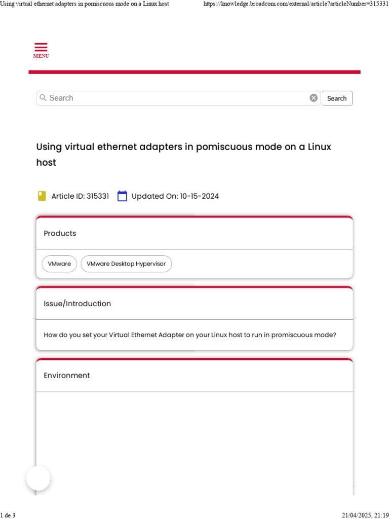 Enabling Promiscuous Mode on Linux VM | PDF | V Mware | Linux