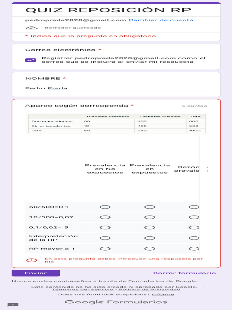 Quiz Reposición RP | PDF