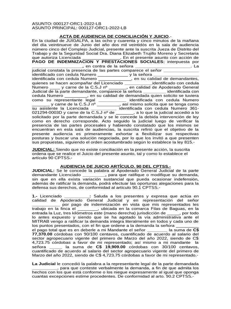Acta de Audiencia Con Ambas Partes | PDF | Justicia | Crimen y violencia
