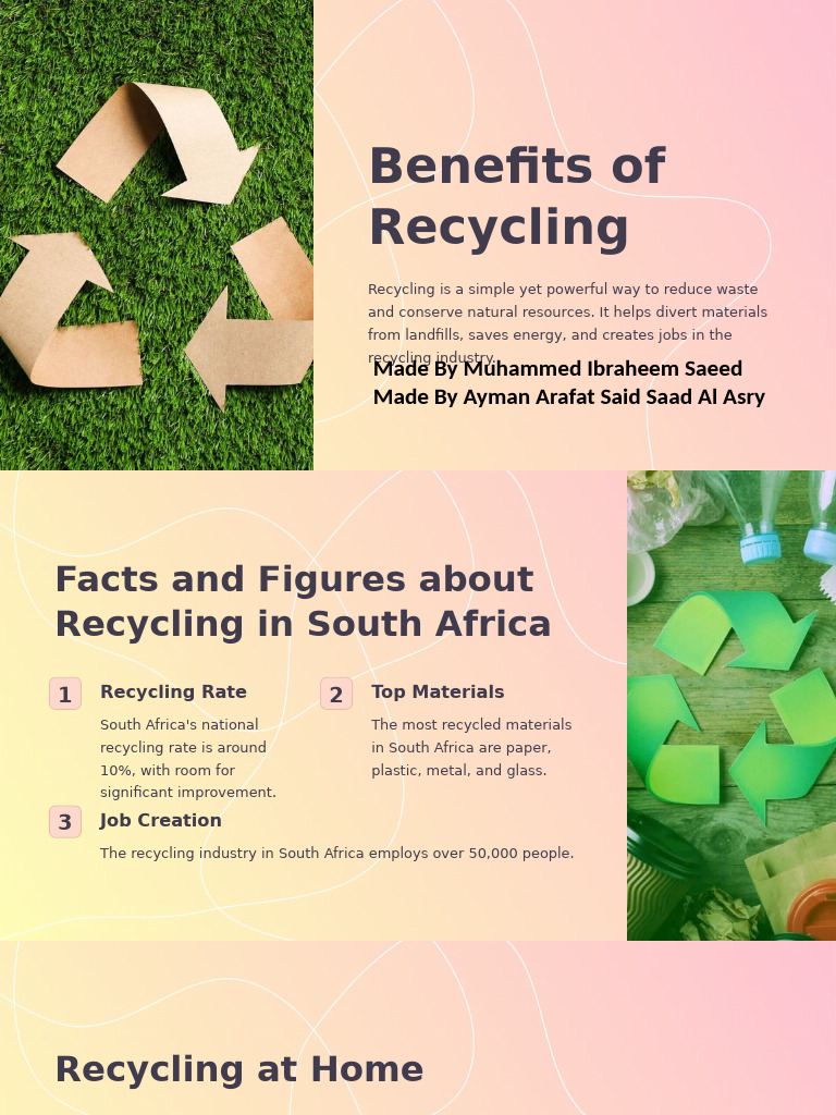 Benefits of Recycling ReCreated | PDF