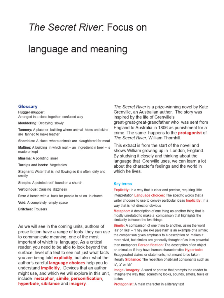 Language Devices in The Secret River | PDF