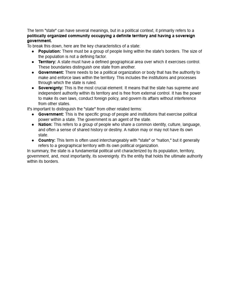 Understanding the Concept of State | PDF