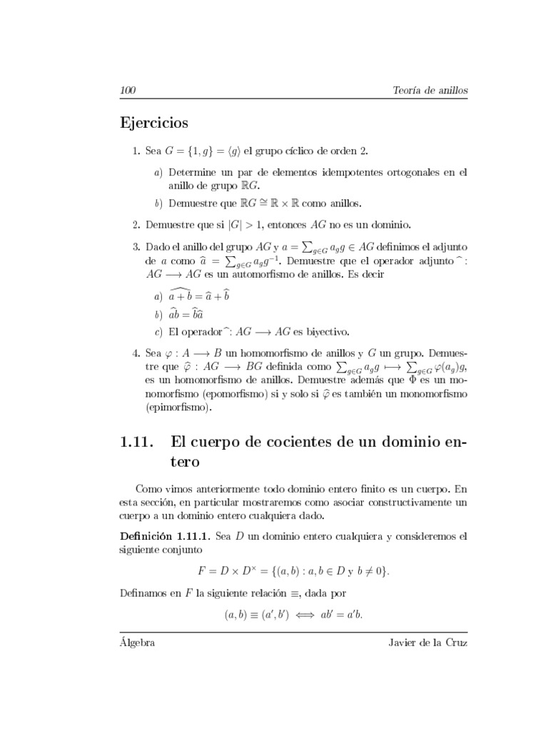 Propiedad universal del cociente | PDF | Campo (Matemáticas) | Objetos ...