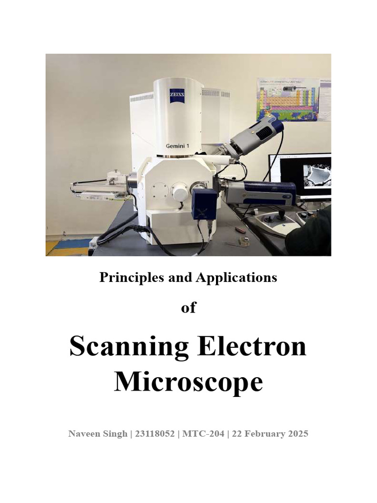 Scanning Electron Microscope Overview | PDF | Scanning Electron ...