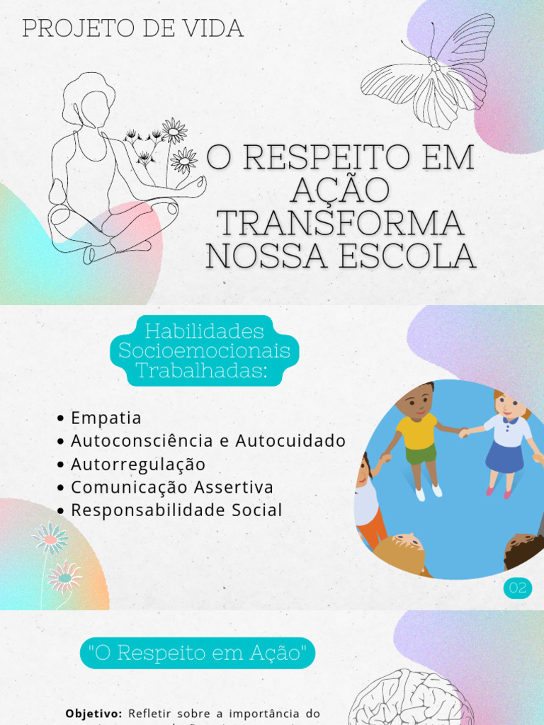 Projeto de Vida: Cultivando Respeito Escolar | PDF | Empatia | Comunicação
