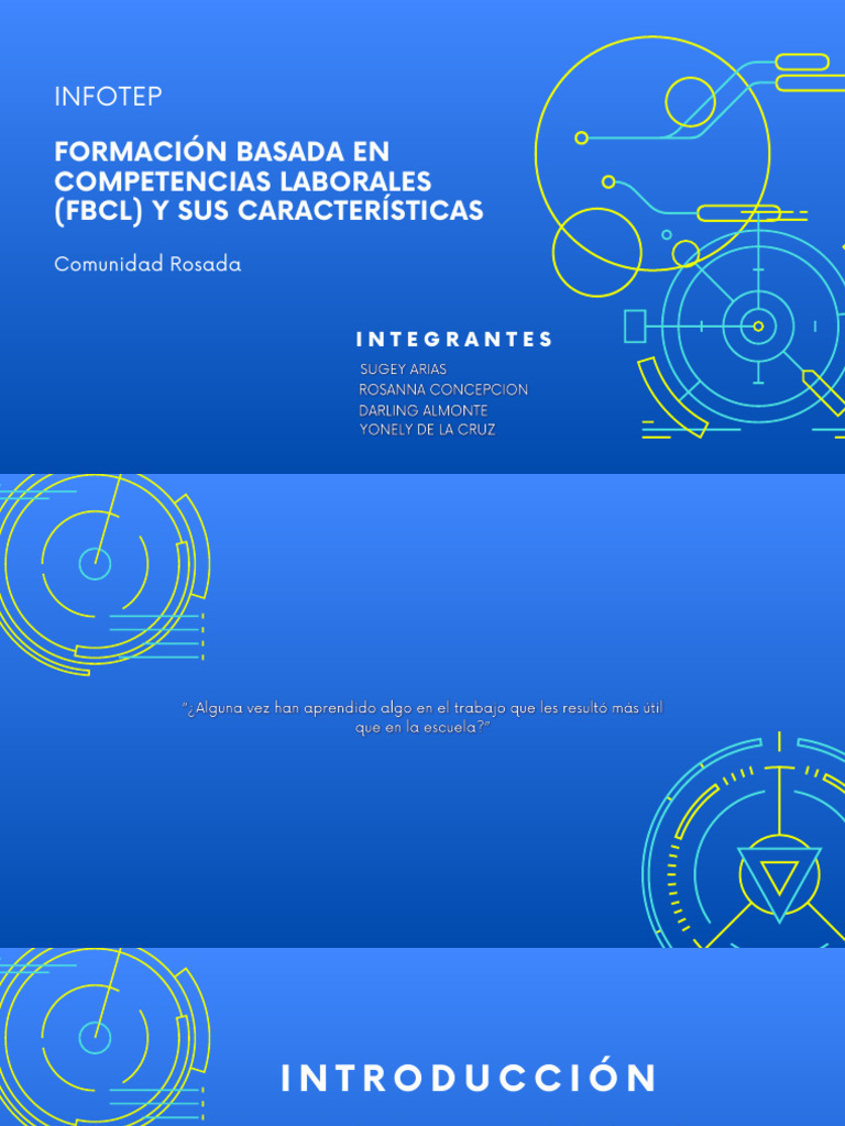 Formación Basada en Competencias Laborales (FBCL) y Sus Características ...