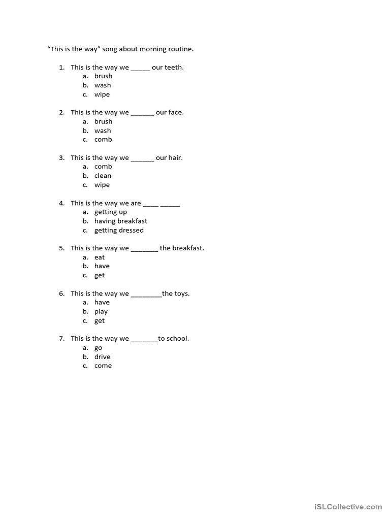 Morning Routines | PDF
