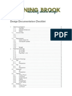 Design Documentation Checklist