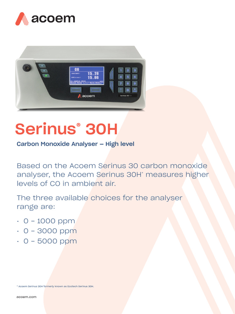 Acoem_Serinus_30H_spec_sheet_22021207 | PDF | Parts Per Notation ...