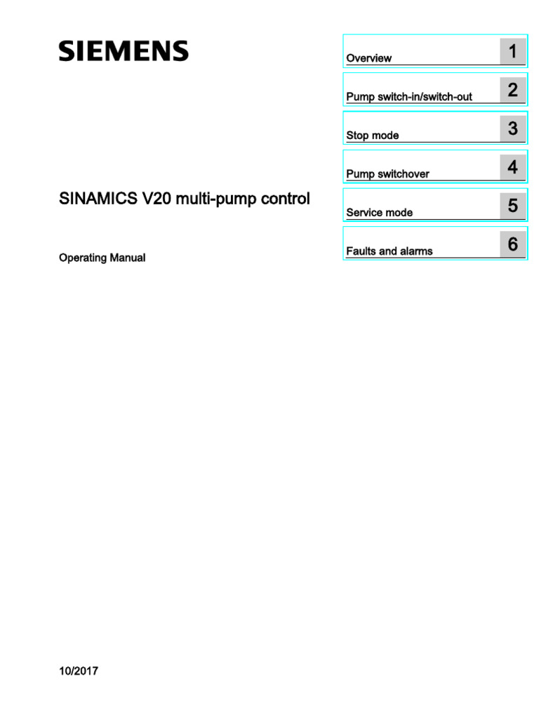 SINAMICS V20 Multi-Pump Control Guide | PDF | Computer File | Parameter ...