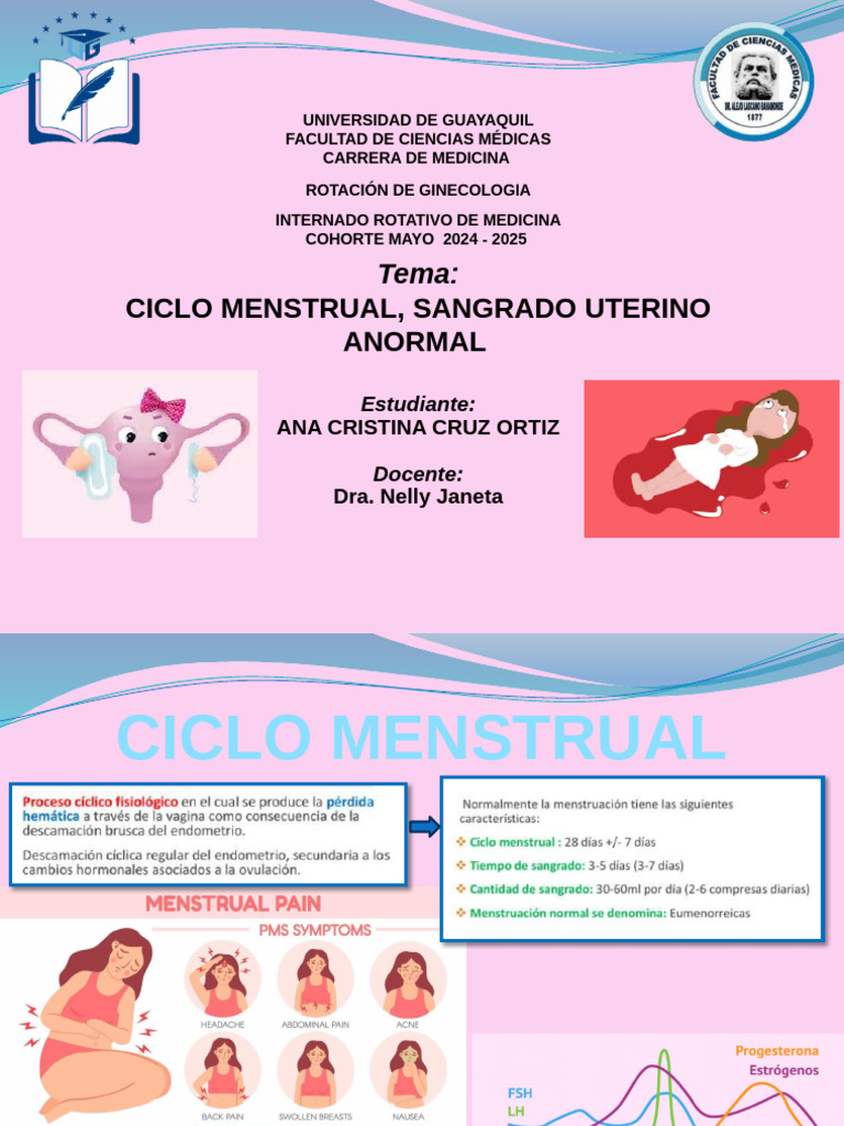 Ciclo Menstrual y Sangrado Uterino Anormal | PDF | Menstruación | Útero