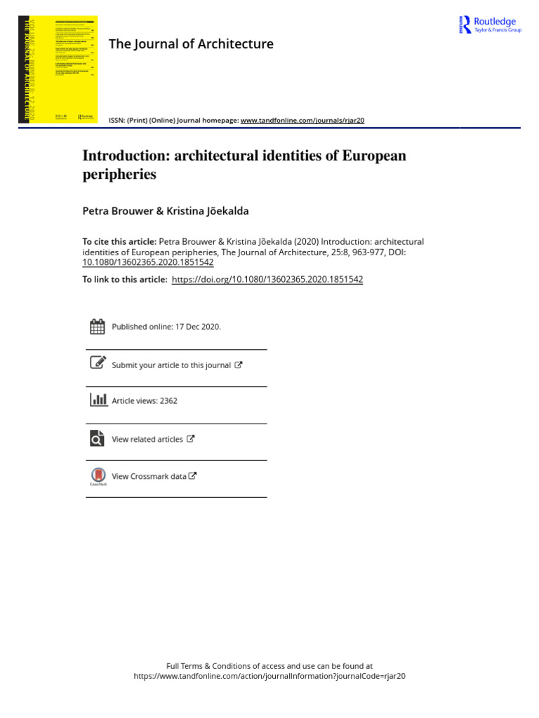 00-Introduction - Architectural Identities of European Peripheries ...