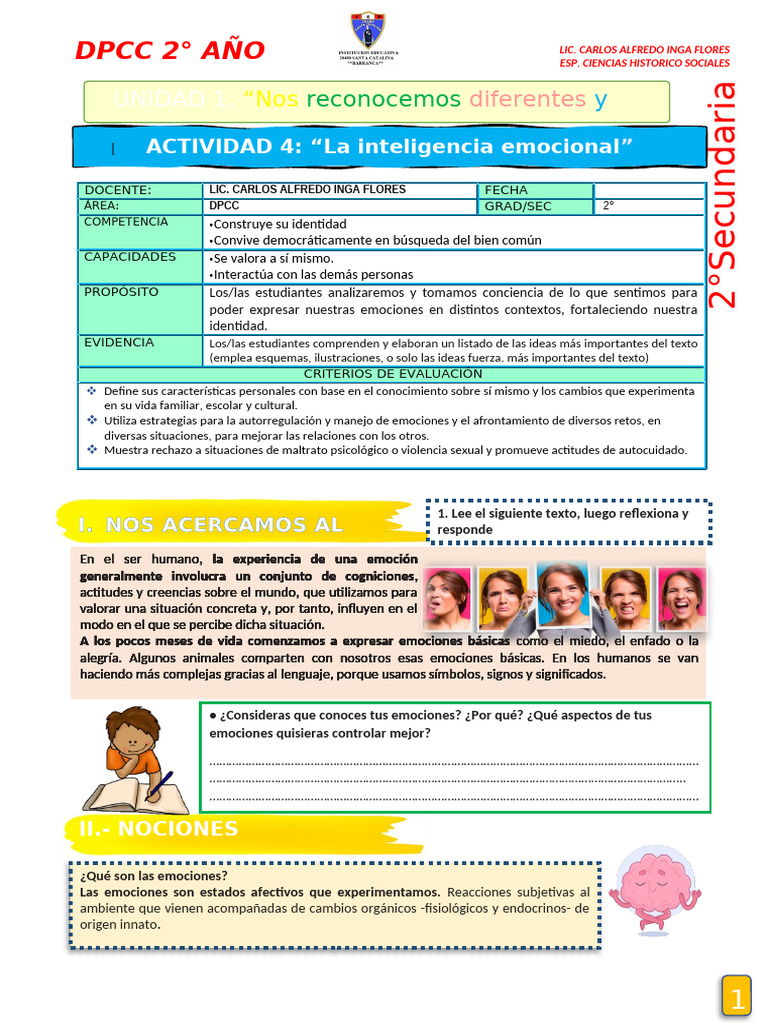Inteligencia Emocional en Secundaria | PDF | Las emociones | Ira