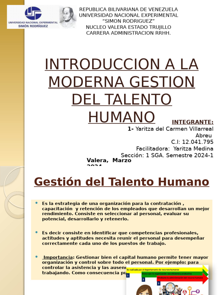 Gestion Del Talento Humano Yaritza | PDF | Gestión de recursos humanos ...