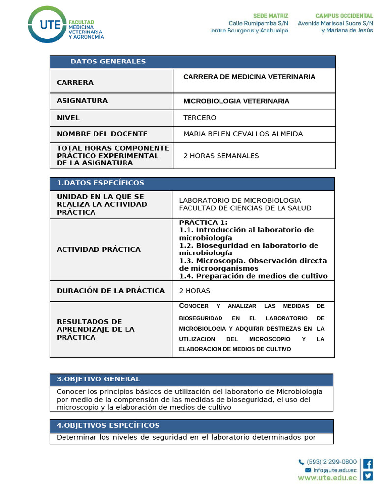 Guía Práctica FORMATO Practica 1 Microbiologia MBC | PDF | Laboratorios ...