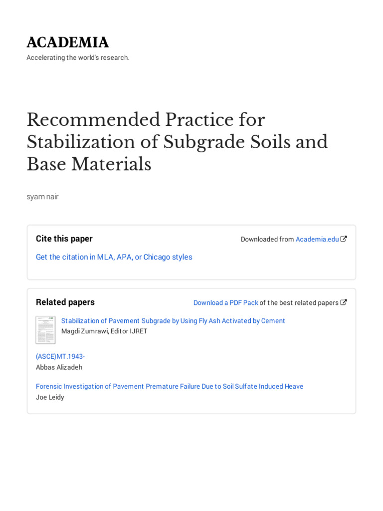 Soil Stabilization Practices Guide | PDF | Cement | Lime (Material)