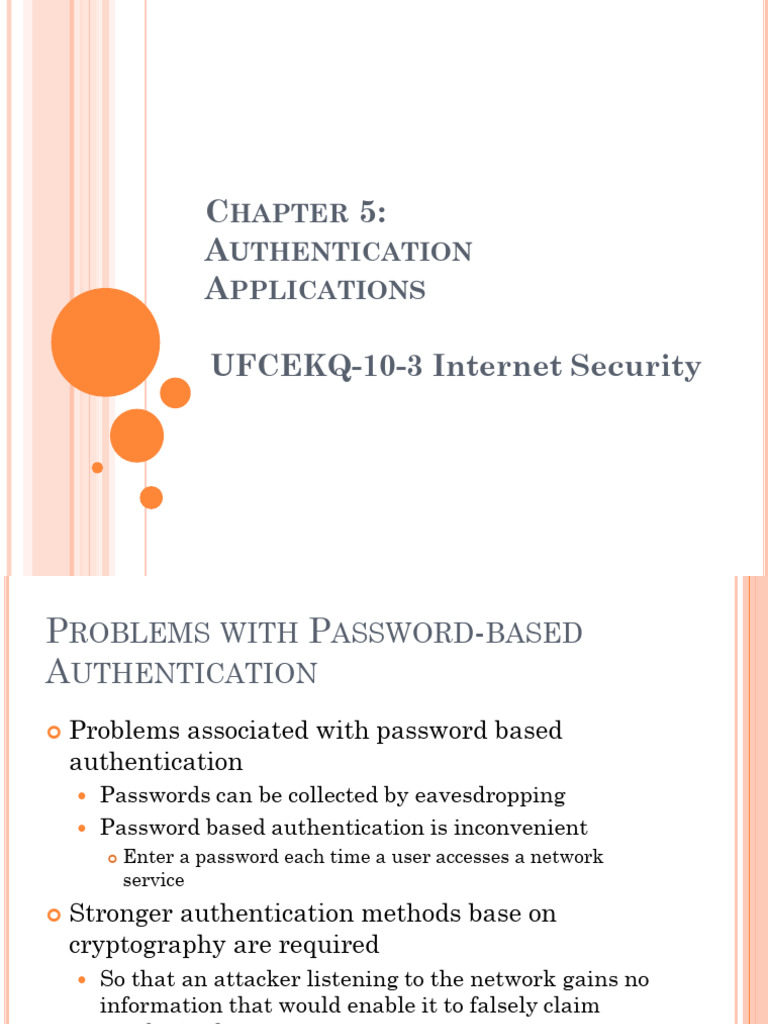 5-Authentication Applications | PDF | Public Key Certificate | Public ...