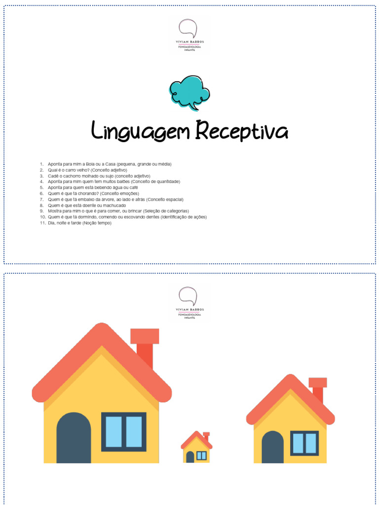Atividades de Linguagem Receptiva | PDF