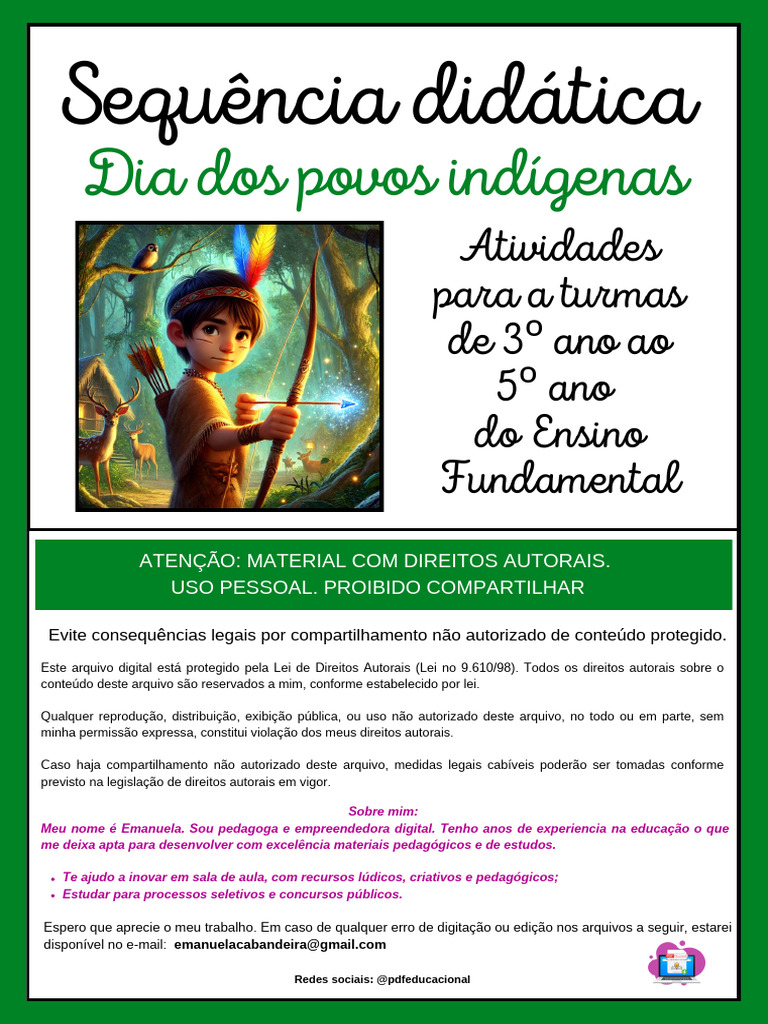 Atividades sobre Povos Indígenas 3º Ano | PDF | Povos indígenas | Brasil